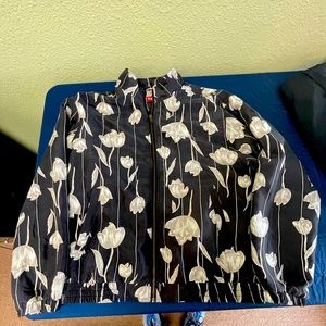 Supreme Large Black Floral Track Jacket